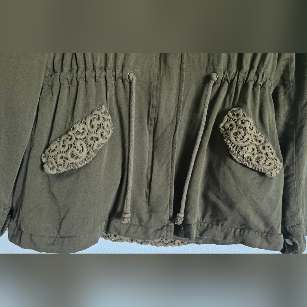 Publish Green Utility Jacket with Drawstring Waist - Picture 4 of 14